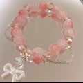 Little Red Book Explosive Style National Style Lucid Cat Beaded Bracelet Charcoal Burned Cat Claw Imitation White Jade Bodhi Light Luxury for Niche Students