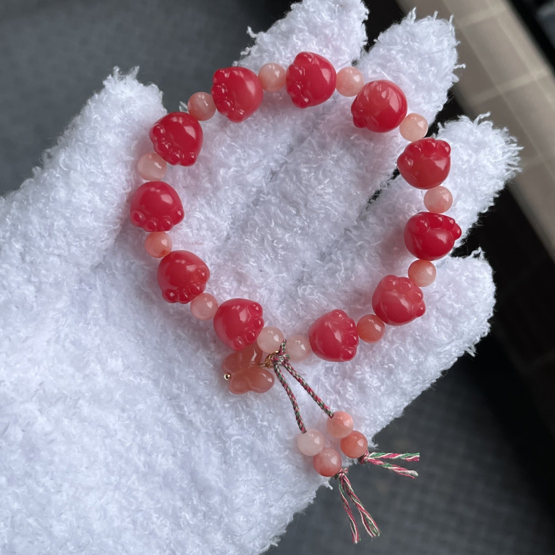 Natural Bodhi root bracelet cute cat claw design bracelet sweet beauty Little Red Book Live supply Wenwan bracelet