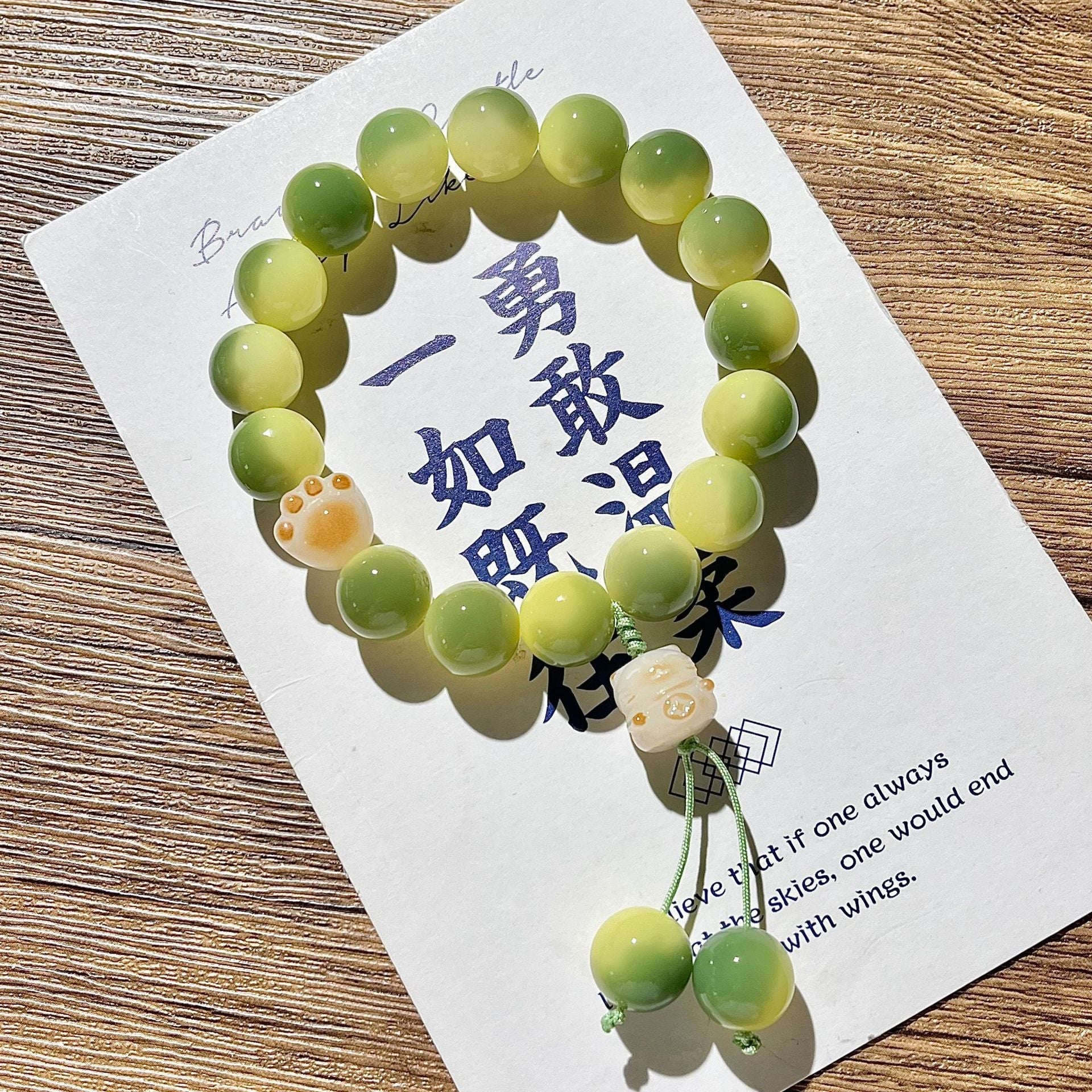 Natural Bodhi root bracelet cute cat claw design bracelet sweet beauty Little Red Book Live supply Wenwan bracelet