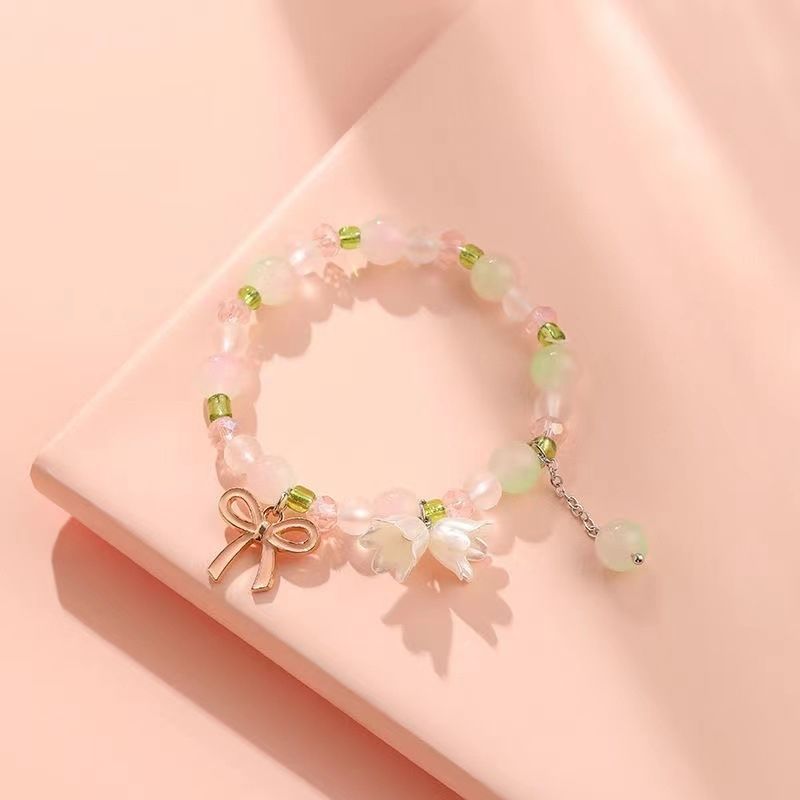 Little Red Book Explosive Style National Style Lucid Cat Beaded Bracelet Charcoal Burned Cat Claw Imitation White Jade Bodhi Light Luxury for Niche Students