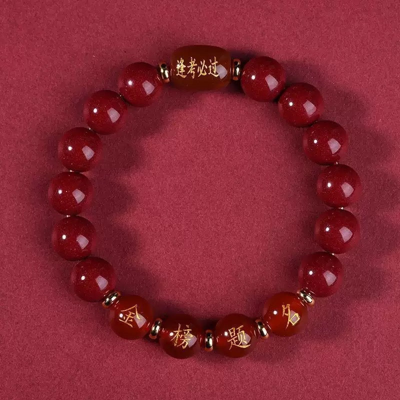 Every exam must pass the natural cinnabar bracelet to be no. 1 with goods bracelet female high school entrance examination ashore gift wholesale