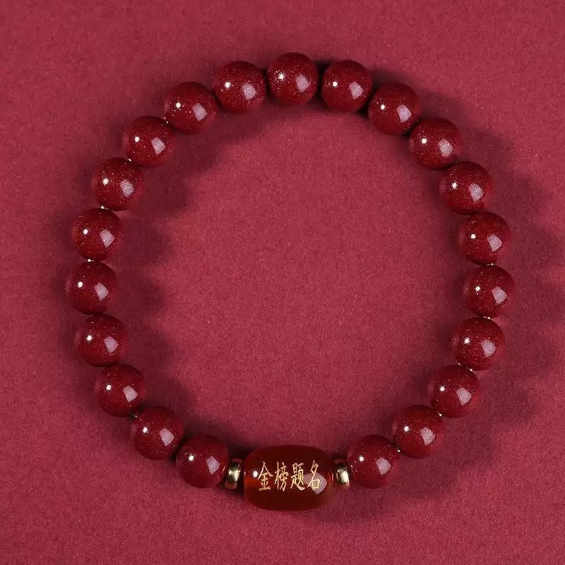Every exam must pass the natural cinnabar bracelet to be no. 1 with goods bracelet female high school entrance examination ashore gift wholesale