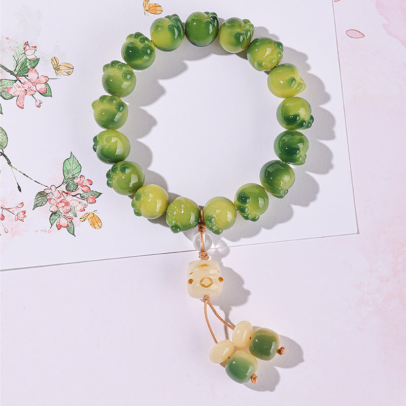 Natural Bodhi root bracelet cute cat claw design bracelet sweet beauty Little Red Book Live supply Wenwan bracelet