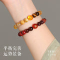 Putuo Mountain Five Elements Bracelet Women's Gold Natural Crystal Bracelet Citrine Lucky Treasure Good Luck Gift for Girlfriend