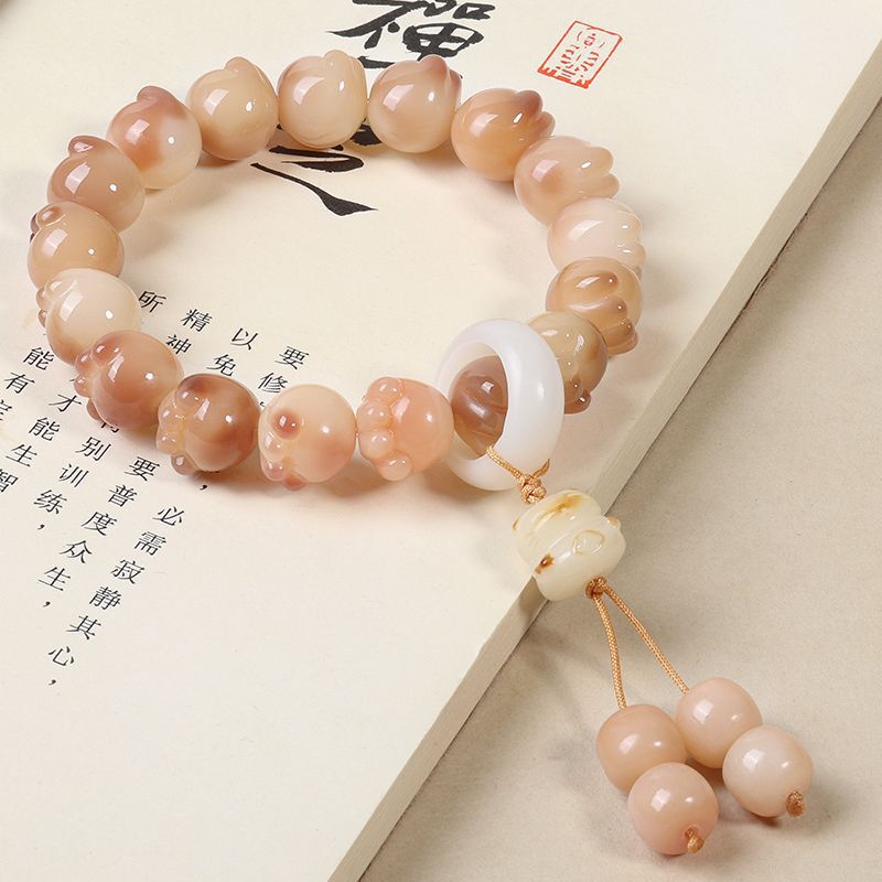 Natural Bodhi root bracelet cute cat claw design bracelet sweet beauty Little Red Book Live supply Wenwan bracelet