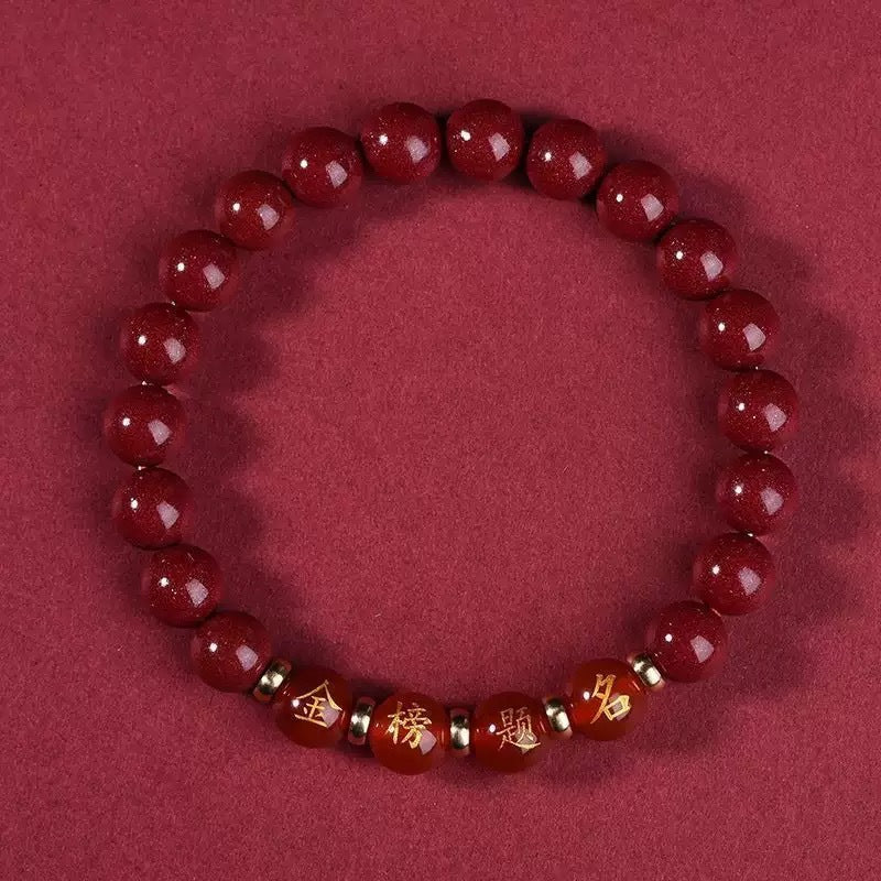 Every exam must pass the natural cinnabar bracelet to be no. 1 with goods bracelet female high school entrance examination ashore gift wholesale