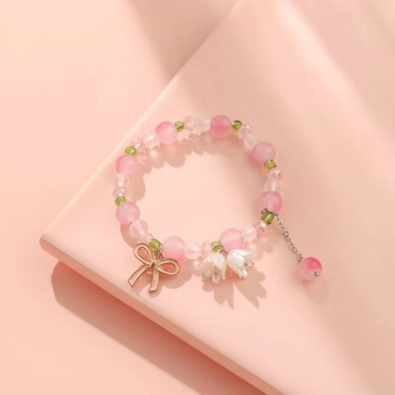 Little Red Book Explosive Style National Style Lucid Cat Beaded Bracelet Charcoal Burned Cat Claw Imitation White Jade Bodhi Light Luxury for Niche Students
