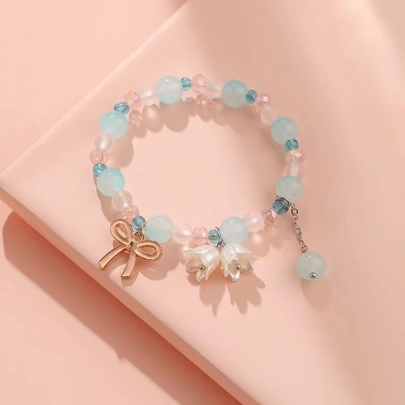 Little Red Book Explosive Style National Style Lucid Cat Beaded Bracelet Charcoal Burned Cat Claw Imitation White Jade Bodhi Light Luxury for Niche Students